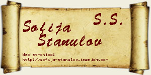 Sofija Stanulov vizit kartica